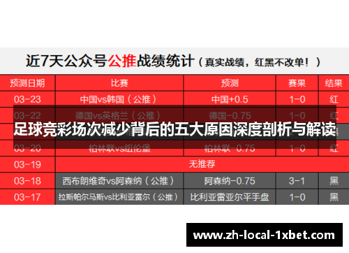 足球竞彩场次减少背后的五大原因深度剖析与解读